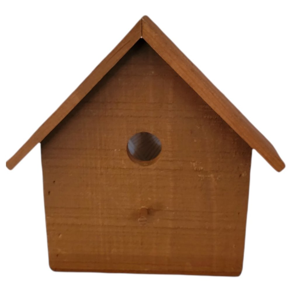Wooden birdhouse tissue holder